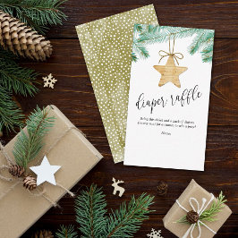 Tarjeta De Recepción Un pequeño y dulce de Baby Shower Diaper Raffle Ti