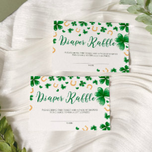 Tarjeta De Recepción Un poco afortunado de encanto Baby Shower Diaper R