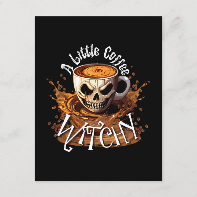 Tarjeta De Recepción Un Poco Brujo de Café (Anverso)