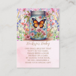 Tarjeta De Recepción Un poco de amor en una ducha de bebé de mariposa e