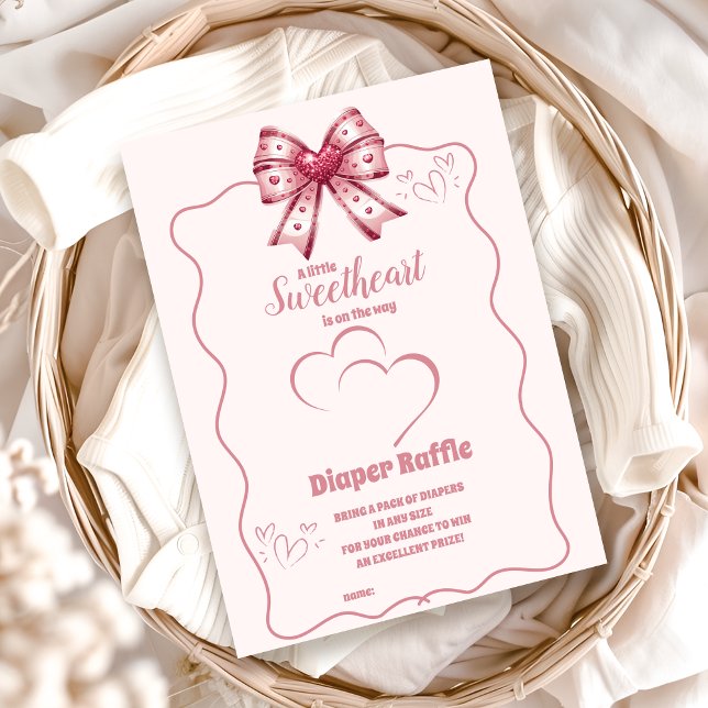 Tarjeta De Recepción Un poco de amor Valentine Baby Diapper Raffle (Subido por el creador)