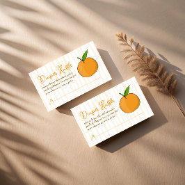 Tarjeta De Recepción Un poco de cítrico cútimo bebé ducha de pañales ri