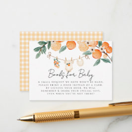 Tarjeta De Recepción Un Poco De Cítricos Naranjas Para El Bebé