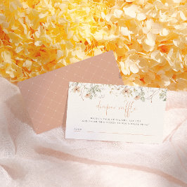 Tarjeta De Recepción Un poco de flor silvestre Boho Diaper Raffle Baby 