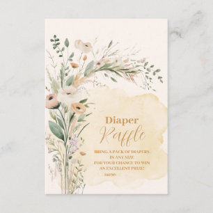 Tarjeta De Recepción Un poco de naturaleza de Boho Flor salvaje Diapper