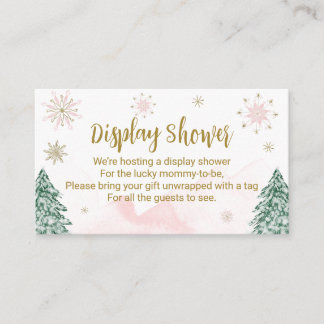 Tarjeta De Recepción Un poco de nieve Navidades Baby Shower Display Sho