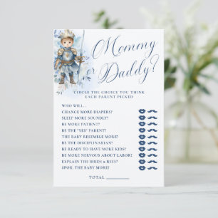 Tarjeta De Recepción Un Principito De La Ducha Azul Real, Mamá O Papi