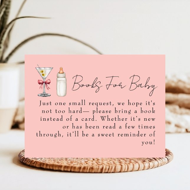 Tarjeta De Recepción Un Tini De Una Niña Rosa Libera Para Baby Shower (Subido por el creador)