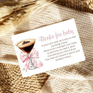 Tarjeta De Recepción Un Tini Uno Pink Espresso Martini Libros para Bebé