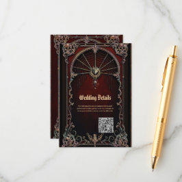 Tarjeta De Recepción Un toque de magia gótica