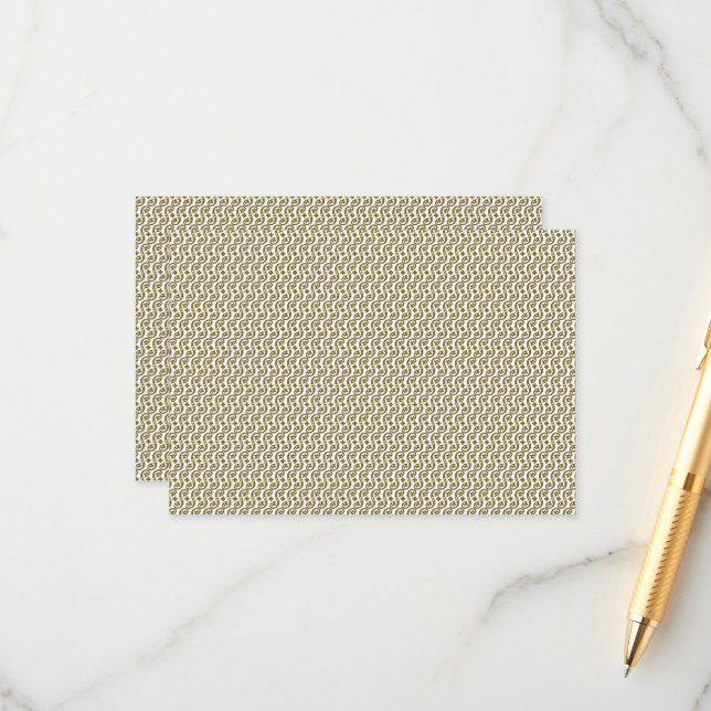 Tarjeta De Recepción Una alfombra rectangular con un patrón geométrico  (Anverso/Reverso In Situ)