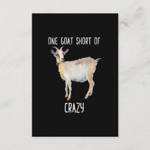 Tarjeta De Recepción Una Cabra Corta De Crazy Grasa