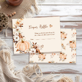 Tarjeta De Recepción Una calabaza se cae el pañal Baby Shower Raffle