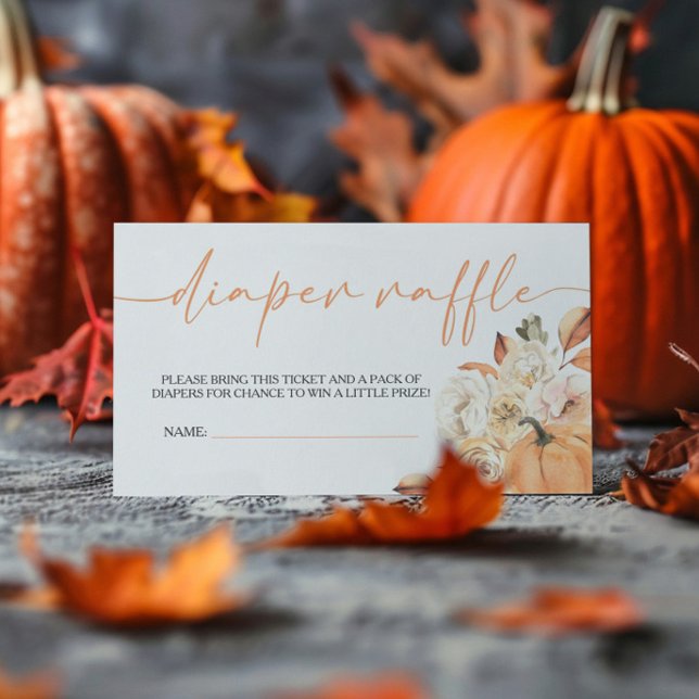 Tarjeta De Recepción Una calabaza se cae el pañal Baby Shower Raffle (Subido por el creador)
