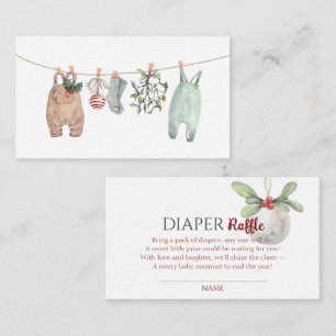 Tarjeta De Recepción Una divertida rifa de ropa de Navidad para bebé