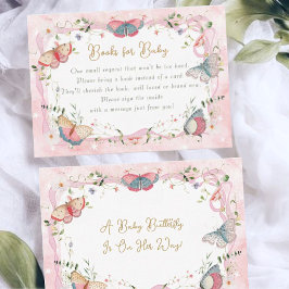 Tarjeta De Recepción Una mariposa bebé va camino a Baby Shower
