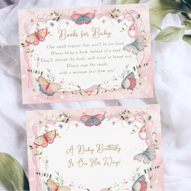 Tarjeta De Recepción Una mariposa bebé va camino a Baby Shower (Subido por el creador)