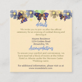 Tarjeta De Recepción Una Mariposa Pequeña Está En Camino De La Flora