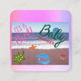 Tarjeta De Recepción Una niña bebé en camino: Aventura oceánica