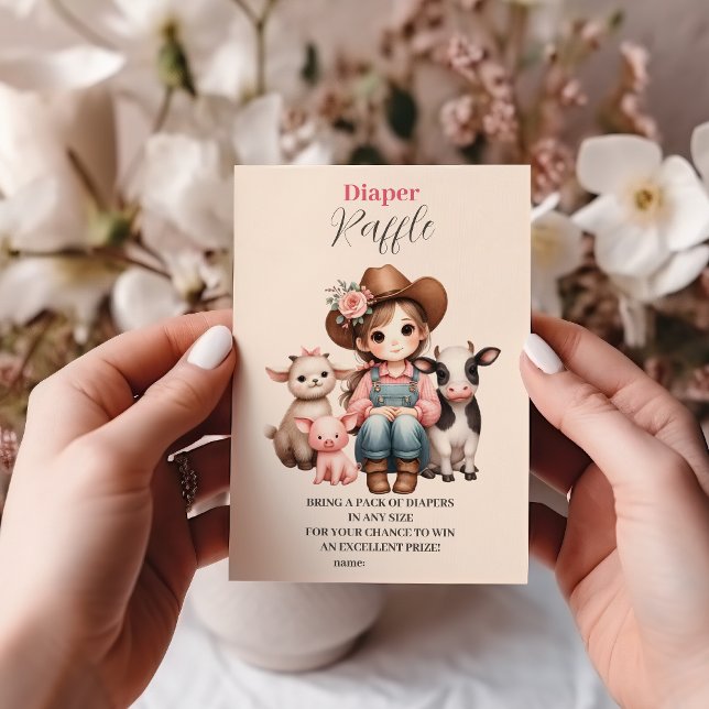 Tarjeta De Recepción Una niña pequeña, bebé, Diapper Raffle (Subido por el creador)