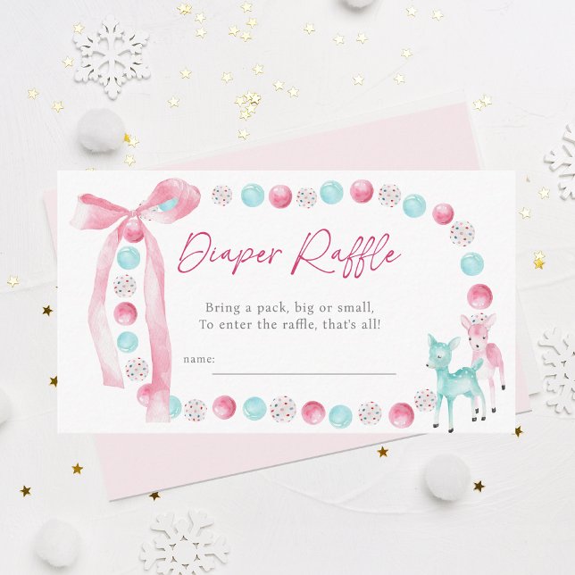 Tarjeta De Recepción Una niña pequeña y morena ducha Diaper Raffle (Subido por el creador)