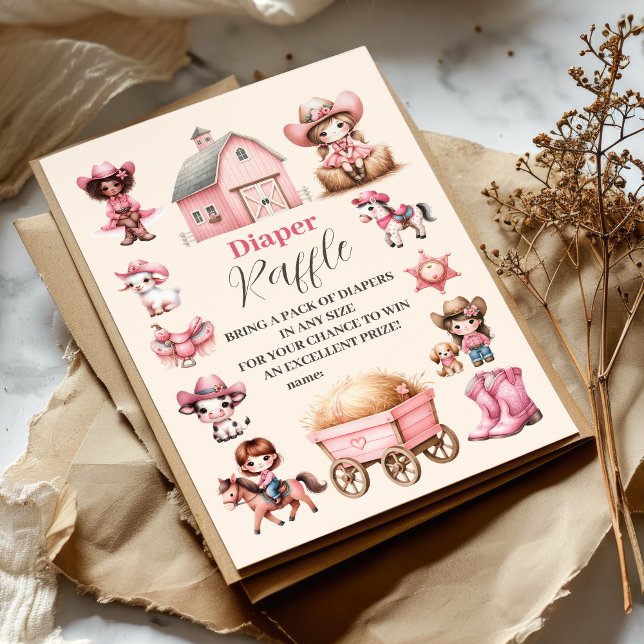 Tarjeta De Recepción ¡Una Niñita Está En Camino! Diapper Raffle (Subido por el creador)