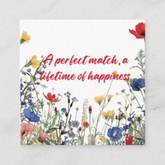 Tarjeta De Recepción Una pareja perfecta, una vida de felicidad