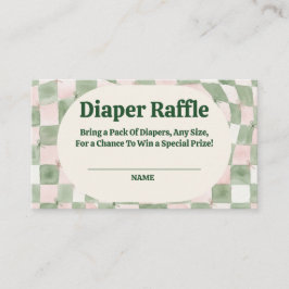 Tarjeta De Recepción Una Pequeña Bebe Matcha Rifa de Pañales de Matcha 