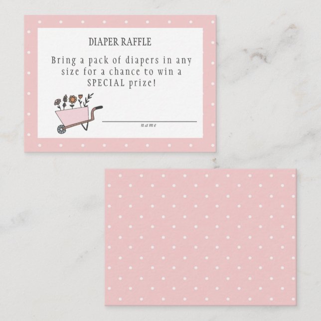 Tarjeta De Recepción Una pequeña carta de pañales de flores silvestres (Anverso / Reverso)