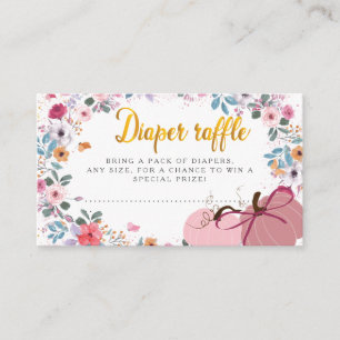 Tarjeta De Recepción Una pequeña corona de flores de calabaza Diaper Ra
