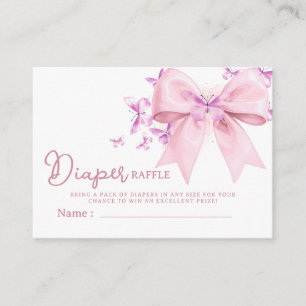 Tarjeta De Recepción Una pequeña ducha de bebé con lazo de mariposa