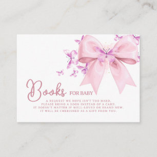 Tarjeta De Recepción Una pequeña mariposa lazo Baby Shower