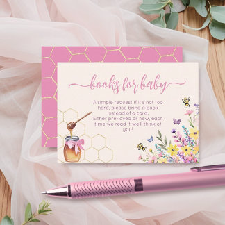 Tarjeta De Recepción Una Pequeña Miel En El Camino De Los Libros De Abe