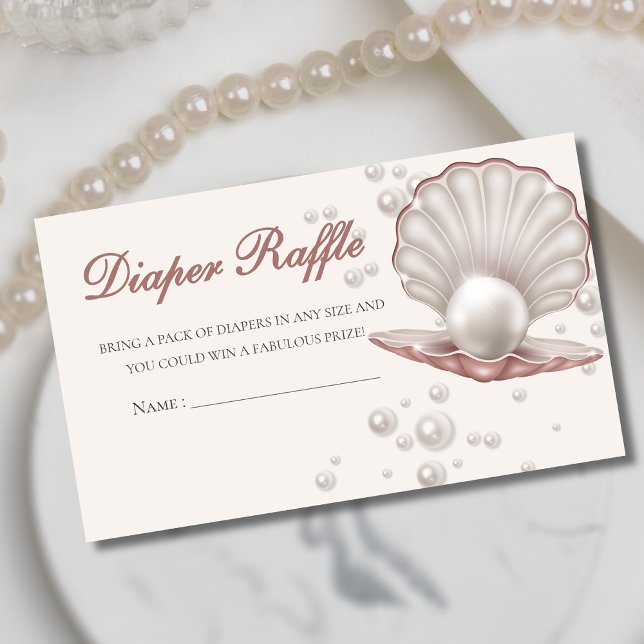 Tarjeta De Recepción una pequeña perla bajo la ducha de bebé marina Dia (Subido por el creador)