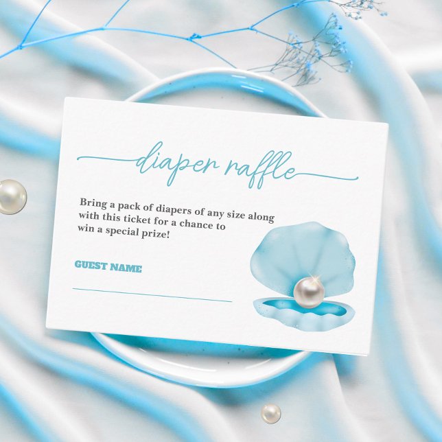 Tarjeta De Recepción Una pequeña perla está en camino Diaper Raffle (Subido por el creador)