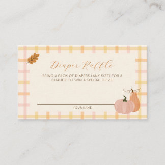 Tarjeta De Recepción Una pequeña rifa de pañales para baby shower de ca