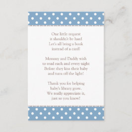 Tarjeta De Recepción Una pequeña solicitud pizarra azul Baby Shower Boo