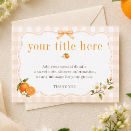 Tarjeta De Recepción Una pequeña ternura Baby Shower neutro Crea tu pro