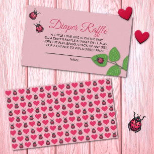 Tarjeta De Recepción Una rifa de pañales de mariquita Little Love Bug L