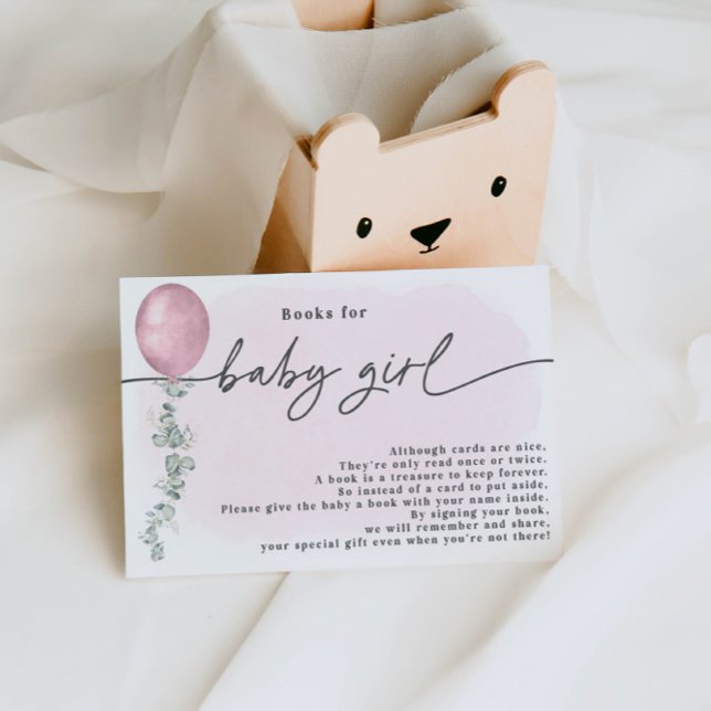 Tarjeta De Recepción Una solicitud de libro de Baby Shower para Chicas  (Subido por el creador)