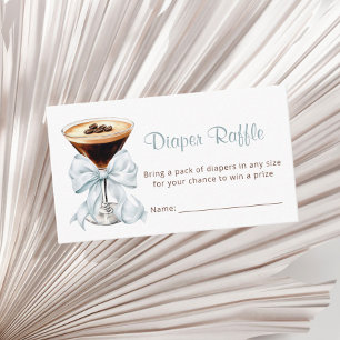 Tarjeta De Recepción Una Tini Una Martini Rifa de Pañales Baby Shower