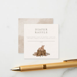 Tarjeta De Recepción Una vez, el pañal de Woodland Raffle