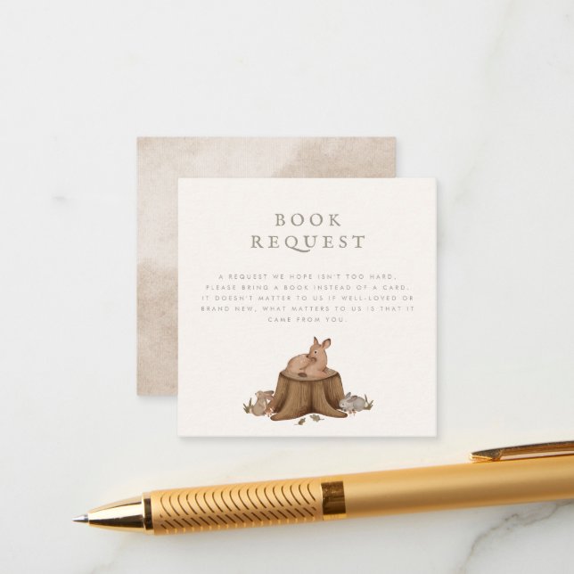 Tarjeta De Recepción Una vez, solicitud de libro de Woodland (Anverso/Reverso In Situ)