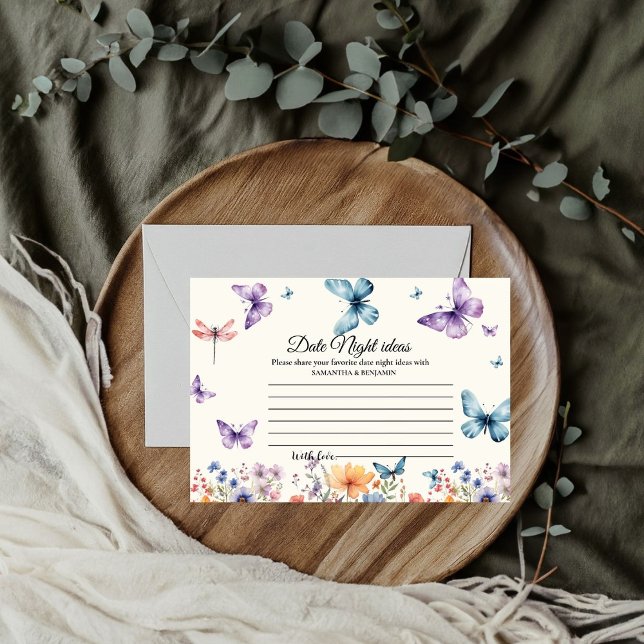 Tarjeta De Recepción Una vida de mariposas ducha de novia noche (Subido por el creador)