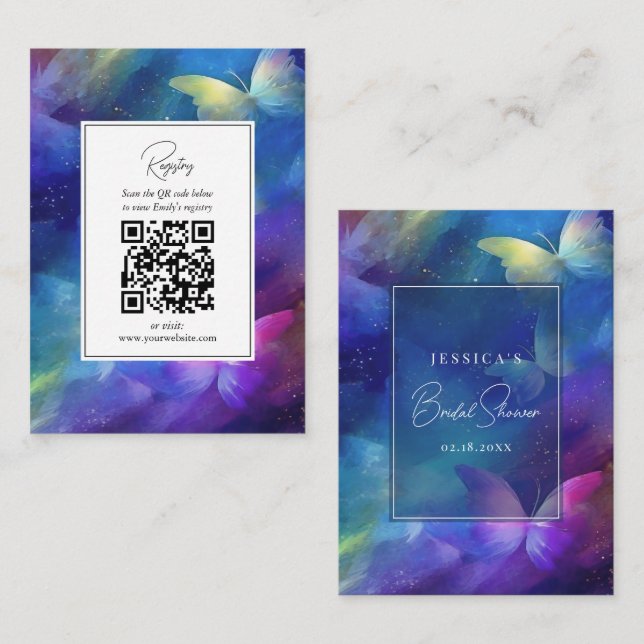 Tarjeta De Recepción Una vida en el registro de duchas de las mariposas (Anverso / Reverso)