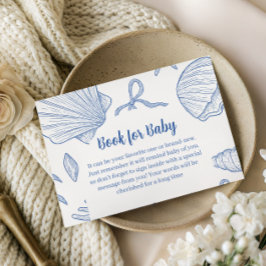 Tarjeta De Recepción Under The Sea You Soon Blue Book For Baby Shower