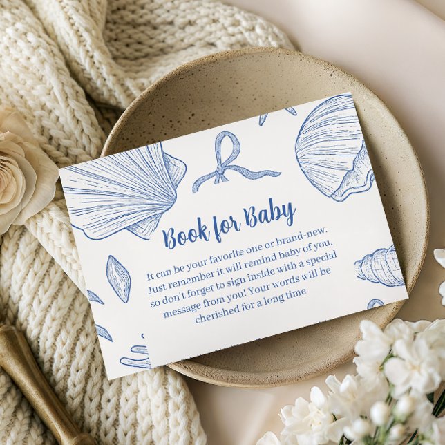 Tarjeta De Recepción Under The Sea You Soon Blue Book For Baby Shower (Subido por el creador)