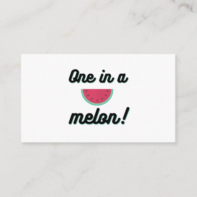 Tarjeta De Recepción Uno en un melón (Anverso)