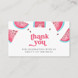 Tarjeta De Recepción Uno en una sandía de Melón Primer cumpleaños Graci