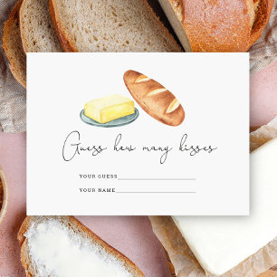Tarjeta De Recepción Untar juntos, Adivina cuántos besos juego de boda